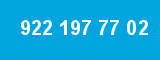 922 197 77 02 922 197 77 02